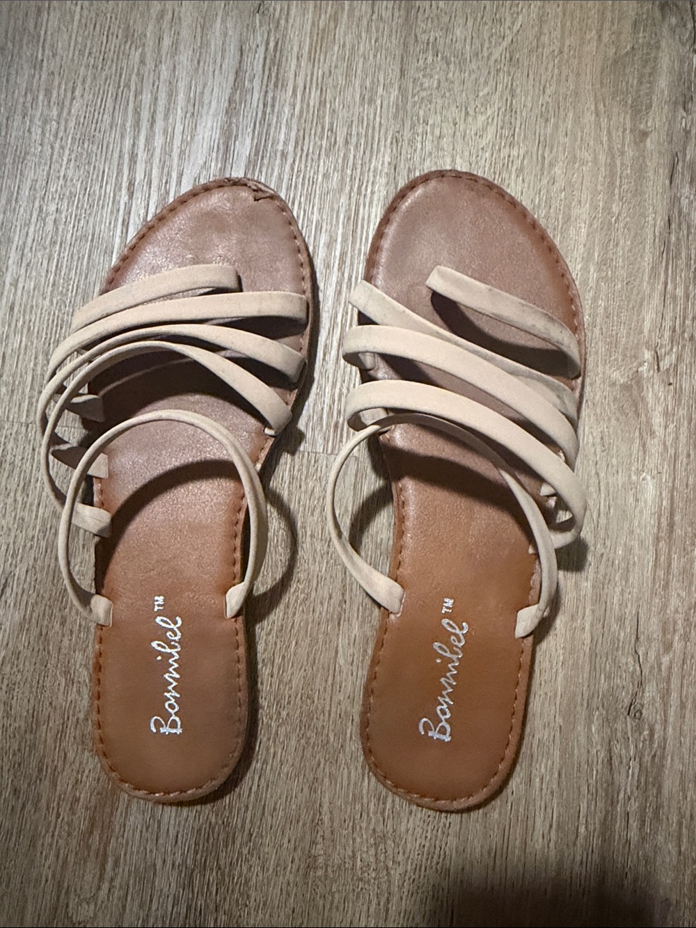 Bonnibel Women's Multi-Strap Slide Sandals in Beige